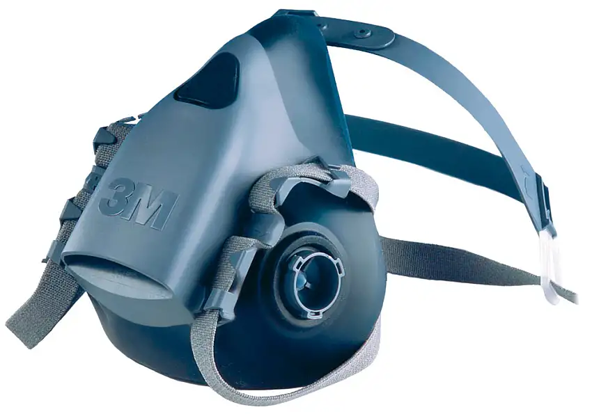 Semimaschera 3M 7502, taglia M, attacco a clic a baionetta, senza filtro, EN 140