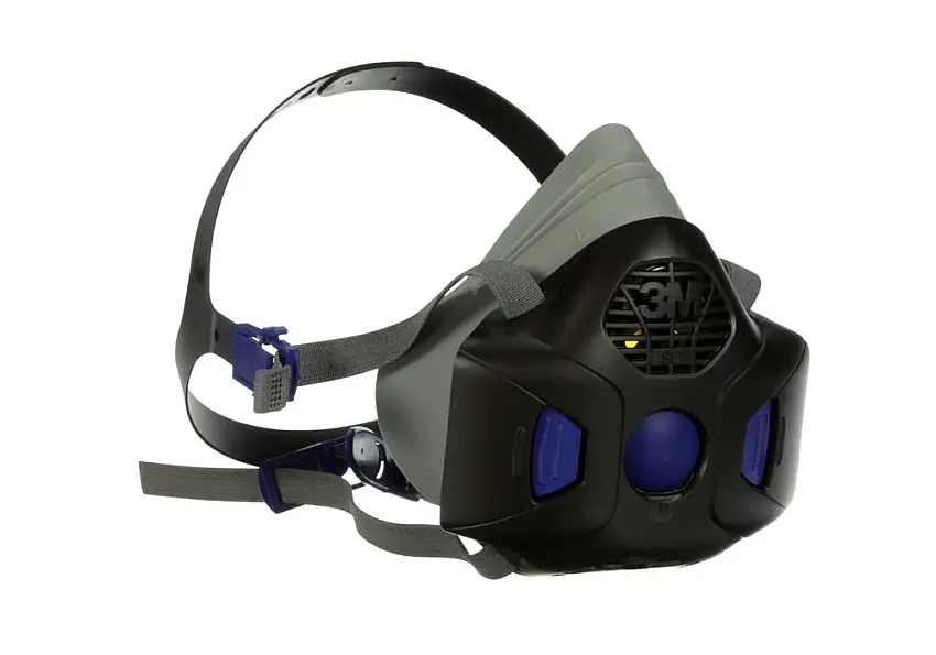 Semimaschera 3M Secure Click HF-803SD, taglia L, con diaframma fonico, senza filtro, EN 140