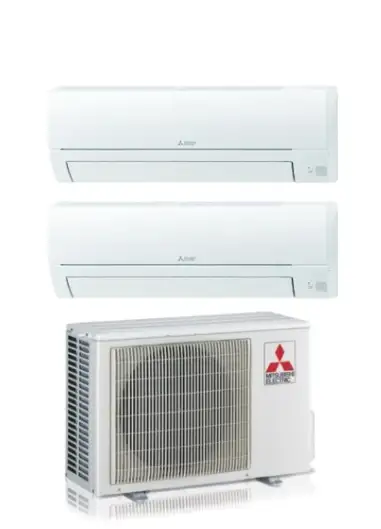 Condizionatore Climatizzatore Mitsubishi Electric Dual Split Inverter R-32 Smart MSZ-HR 9000+12000 BTU R-32 Con MXZ-2HA40VF WiFi Optional 9+12