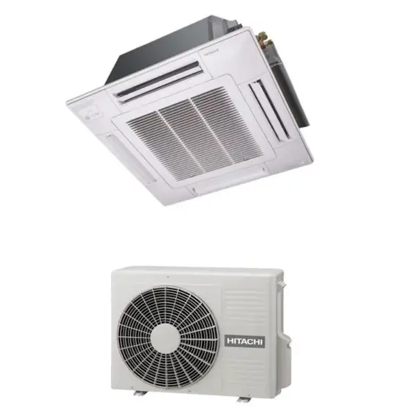 Condizionatore Climatizzatore Hitachi Monosplit Cassetta a 4 Vie R32 21000 BTU RAI-60RPE Wi-Fi Optional + Comando a Parete