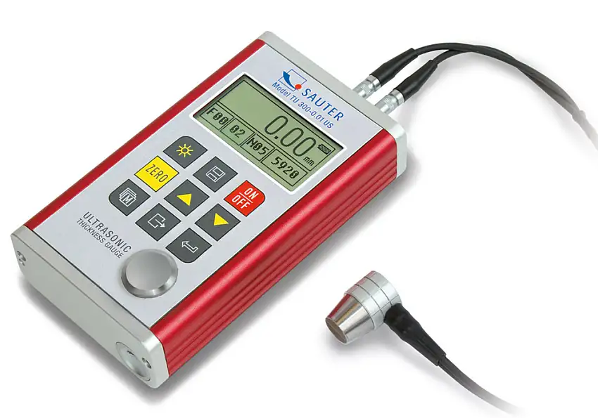 Spessimetro x materiali Sauter TN-80-0.1US a ultrasuoni, range di mis. 0,75-80mm, leggibilità 0,01mm
