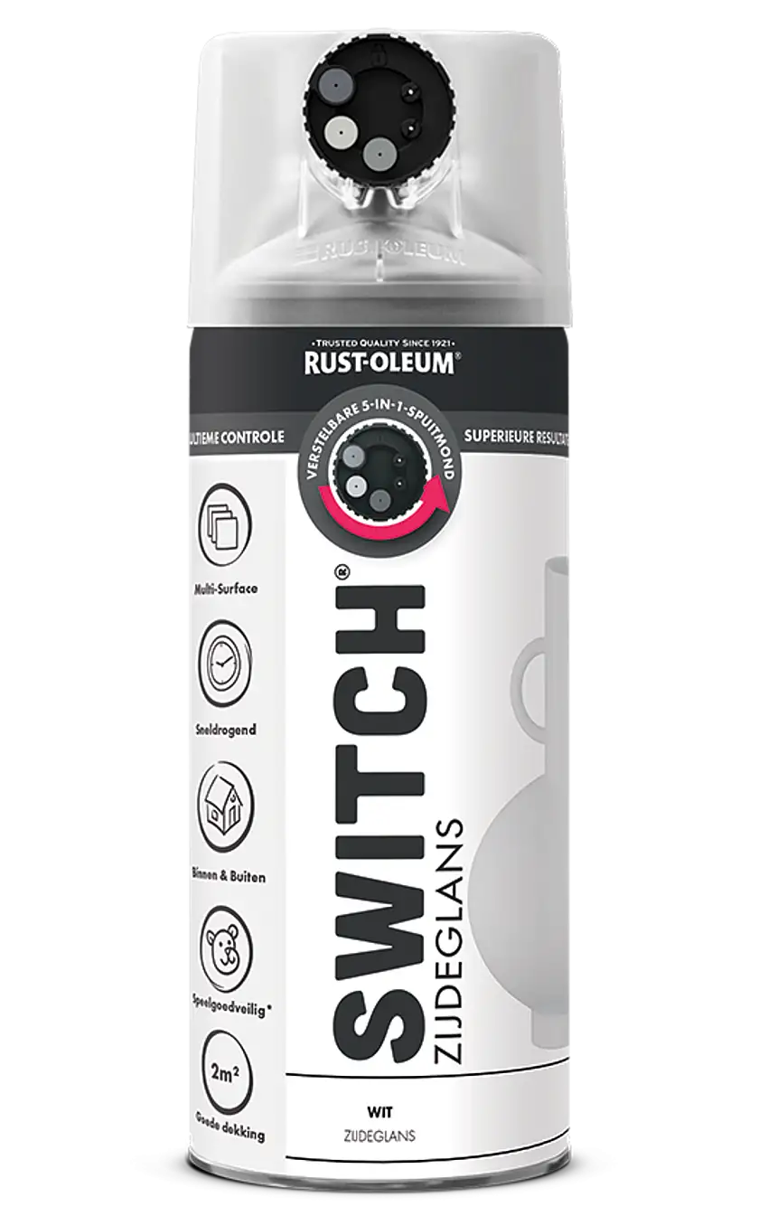 Rust-Oleum Switch Vernice Spray Seta Lucida 400ml - Bianco