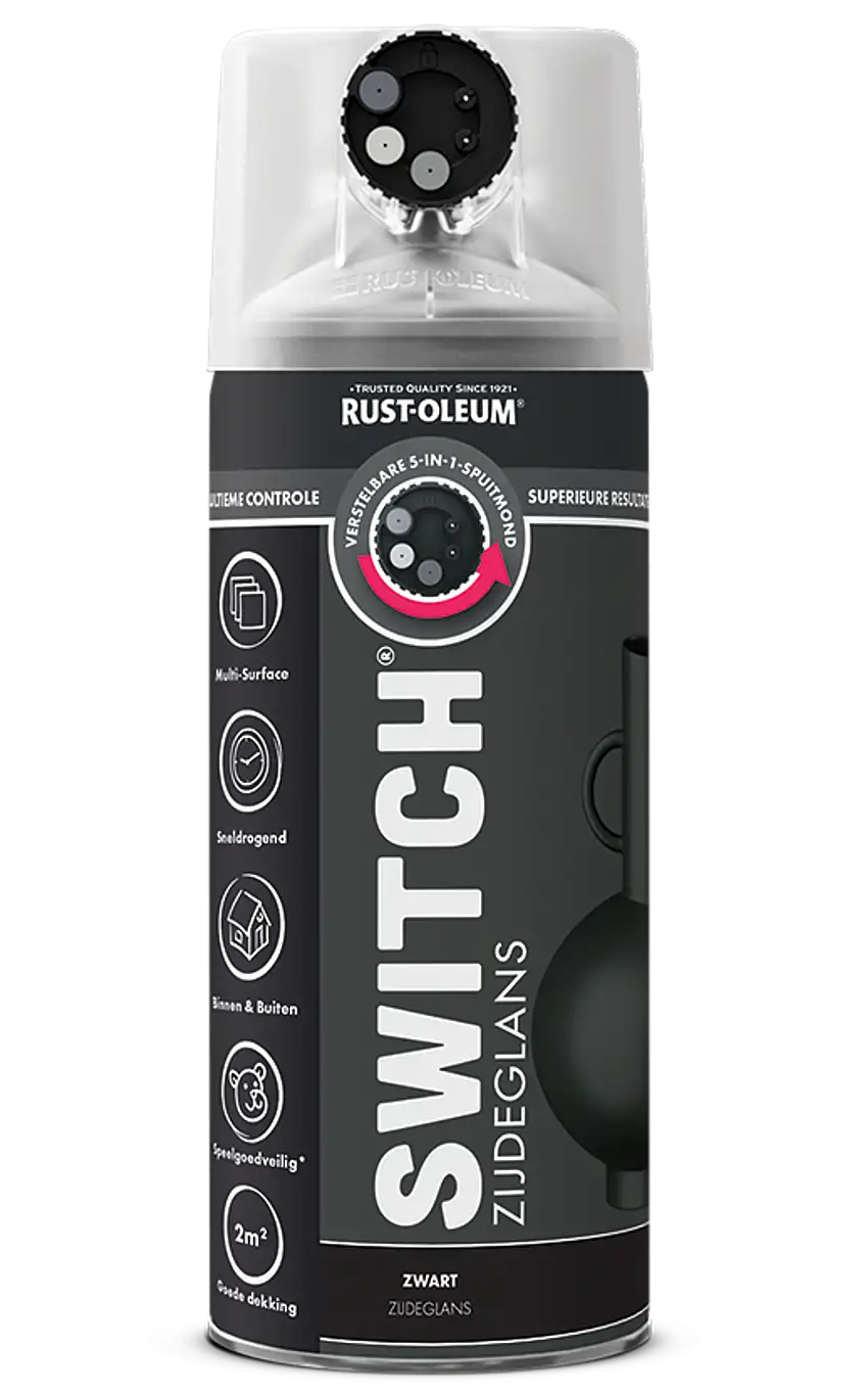 Rust-Oleum Switch Vernice Spray Seta Lucida 400ml - Nero