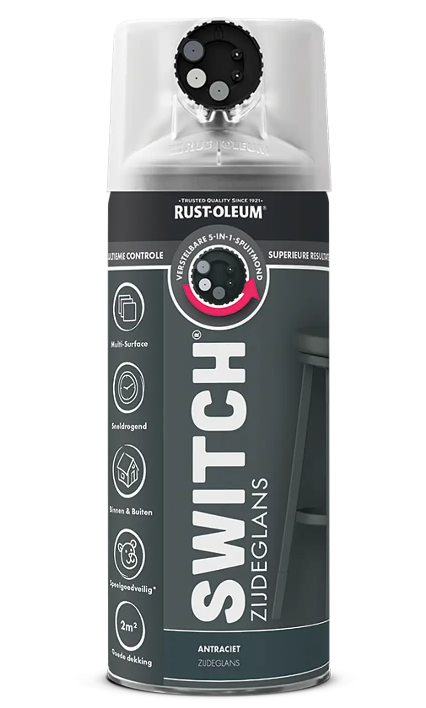 Rust-Oleum Switch Vernice Spray Seta Lucida 400ml - Antracite