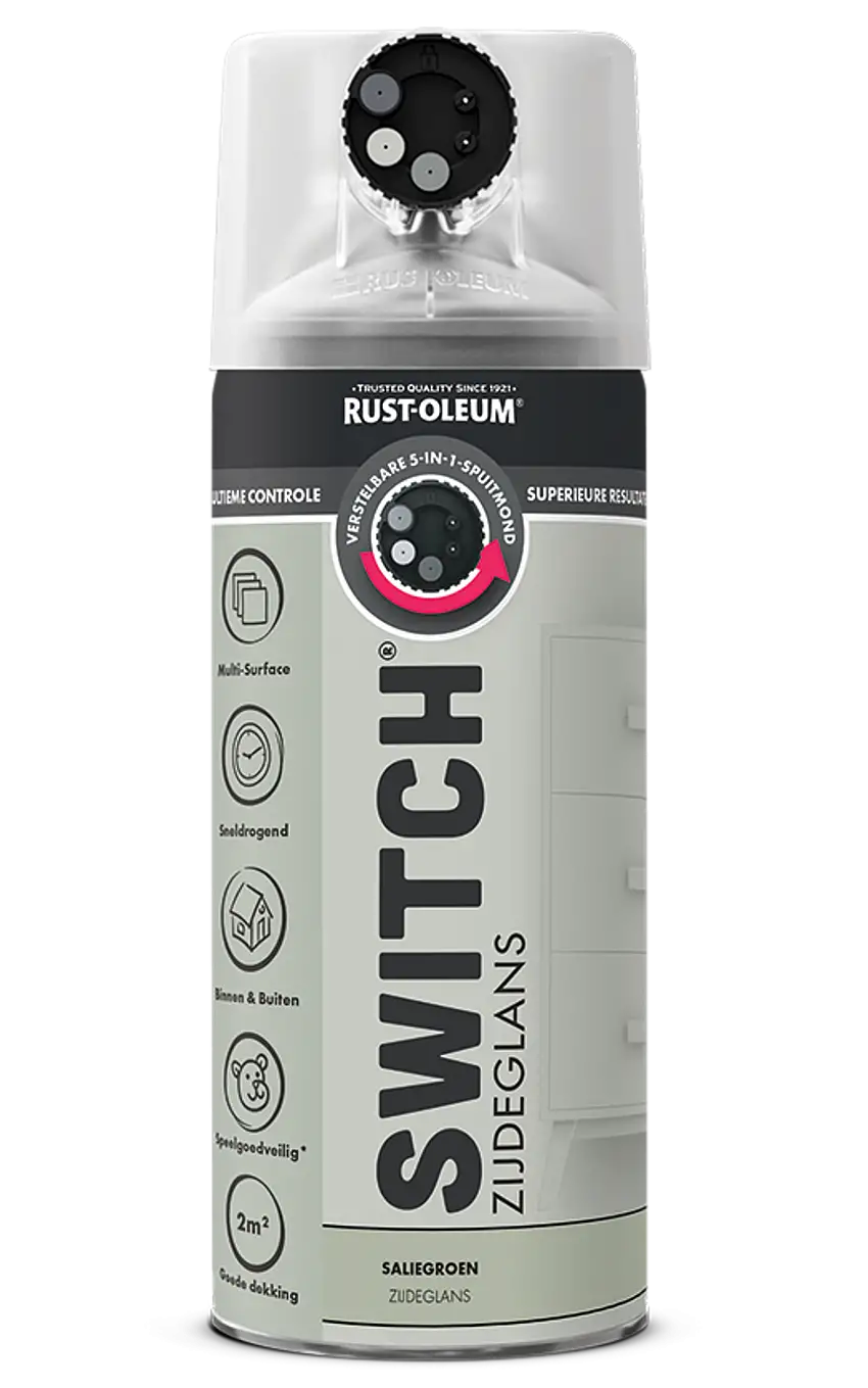 Rust-Oleum Switch Vernice Spray Lucida Seta 400ml - Verde Salvia
