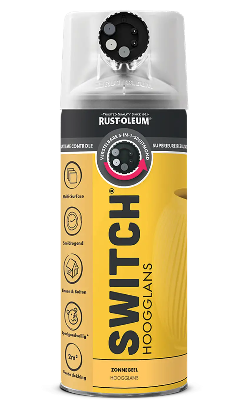 Rust-Oleum Switch Vernice spray ad alta lucentezza 400 ml - Giallo solare