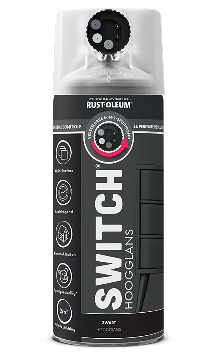 Rust-Oleum Switch Vernice spray ad alta lucentezza 400ml - Nero