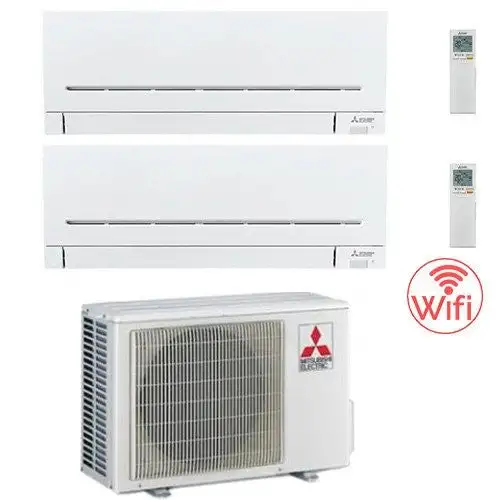 Condizionatore Climatizzatore Mitsubishi Electric MSZ-APVGK Dual Split R32 Wi-Fi 7000+7000 Con MXZ-2F33VF