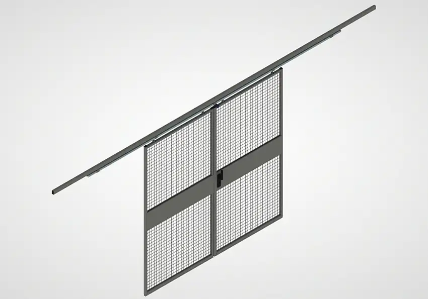 Sistema di pareti divisorie 9200, porta scorrevole, L 2000 mm, grigio polvere