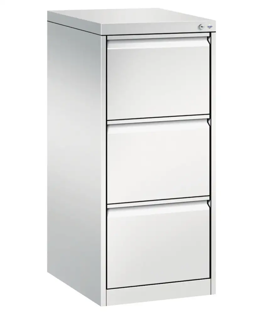 Armadio a cassetti C+P Acurado, per schedari, 433 x 590 x 1045 mm, grigio chiaro