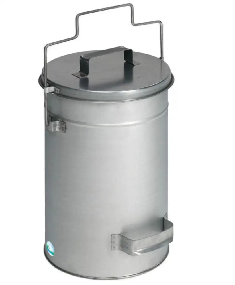Contenitore di sicurezza con coperchio, zincato, volume 15 litri