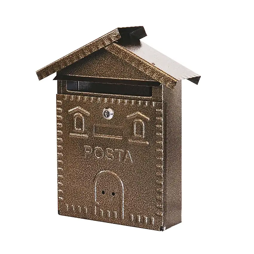 Cassetta postale Bronzo verniciata a polvere h 35 cm montaggio a parete