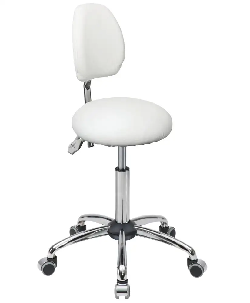 Sgabello da laborat. Mey Chair Assistant Basic, superf. di seduta standard, sedile rotondo e imb.