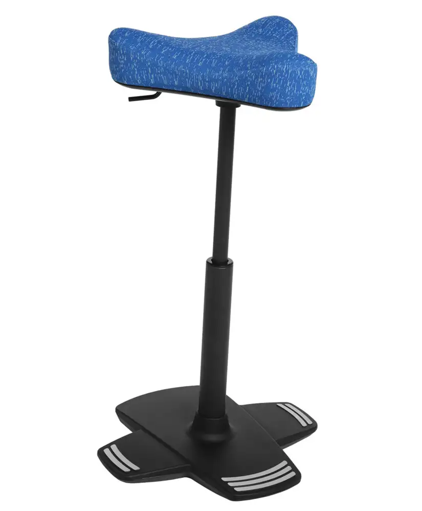 Sgabello d'appoggio TopStar Sitness High, sedile a sella ergonomico, blu