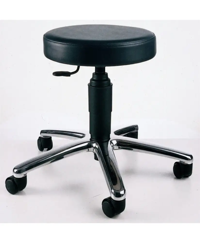 Sgabello da lavoro TopStar Tec 70, base a croce in allum., sedile imbottito (riv. ecopelle)