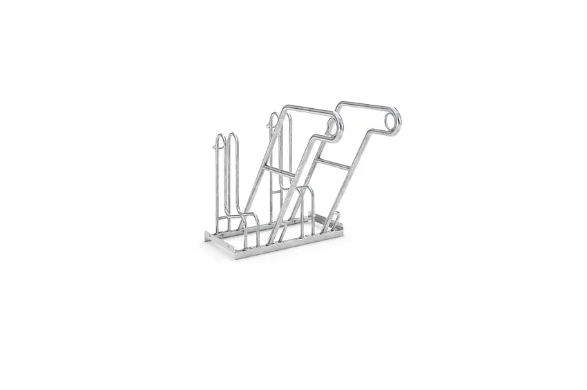 Rastrelliera per bici 4602, staffe rialzate,L 700mm, collocazione libera, 2 posti