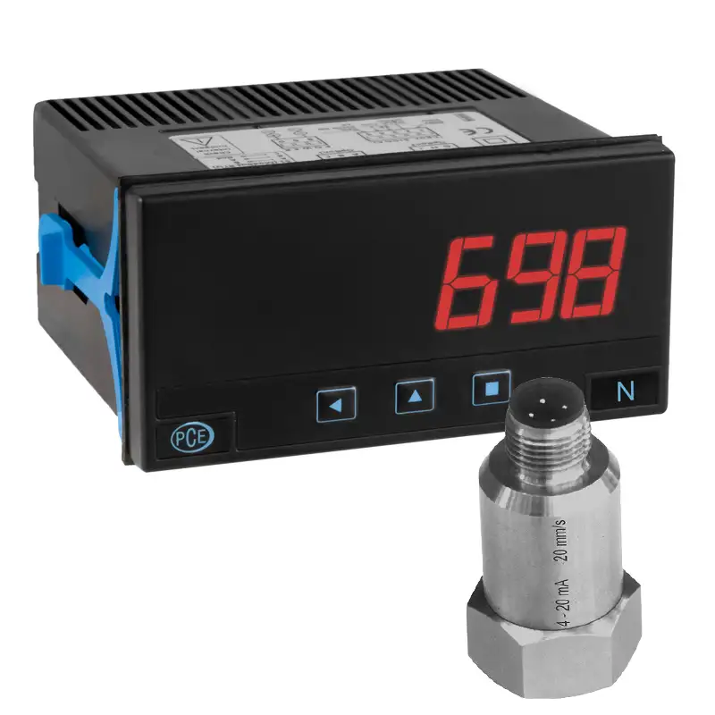 Vibrometro PCE-VMS, per diversi segnali, 10 Hz - 1 kHz, con display