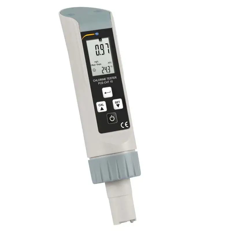 Analizzatore d'acqua PCE-CHT, determin. cloro e temperatura, range di misurazione 0-10 mg/l
