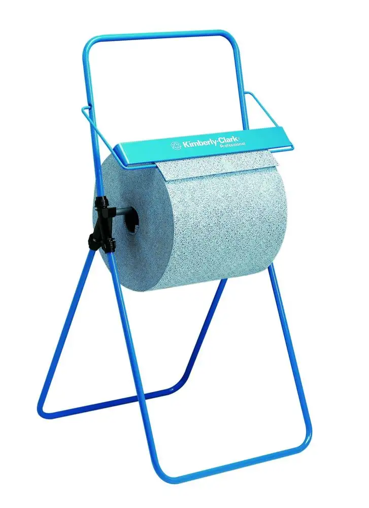 Supporto da pavimento Kimberly-Clark Professional, per rotoli di grandi dimensioni, 6154, inox, blu