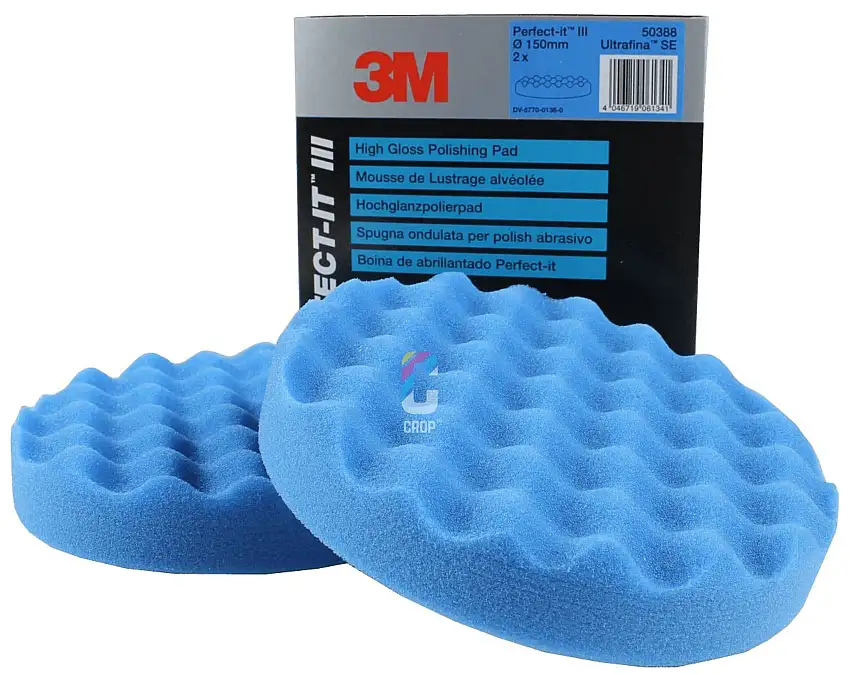 3M Perfect-it Tampone Waffle Per Lucidatura Ø150mm Blu - 2pz