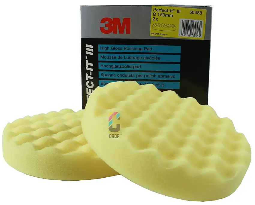 3M Perfect-it Tampone Waffle Per Lucidatura Ø150mm Giallo - 2pz
