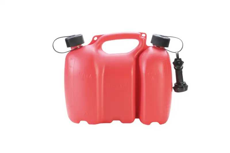 Doppia tanica per carburante, conten. integrato per olio, 6+3 l., rossa, omologazione UN, 4 pezzi