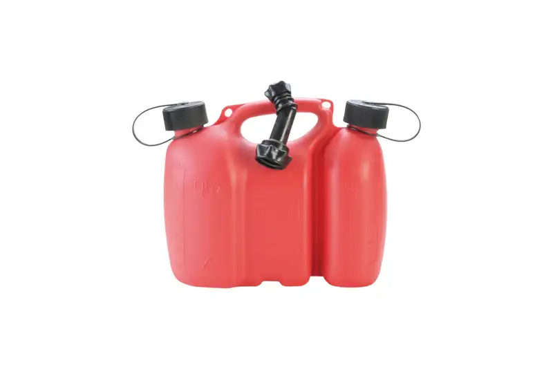Doppia tanica per carburante, conten. integrato per olio, 3+1,5 l., rossa, omologazione UN, 6 pezzi