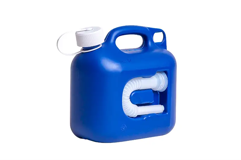 Tanica per ad-blue, 5 l., blu scuro, con tubo d'uscita flessibile, conf. = 12 pezzi