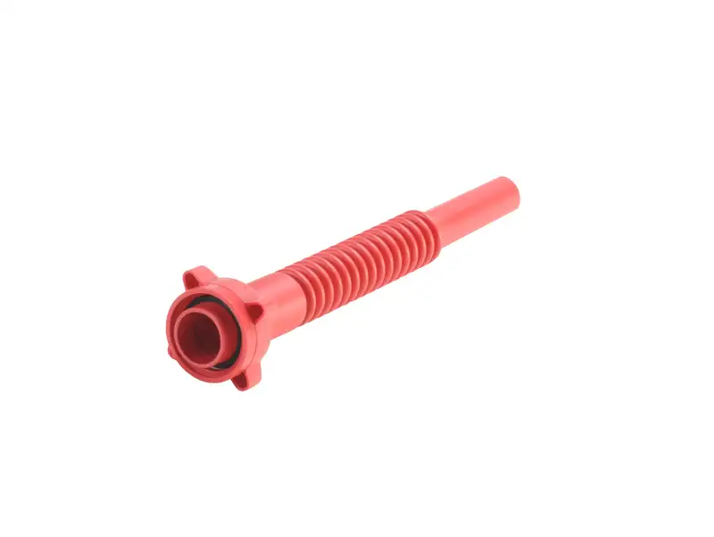Tubo d'uscita per taniche, idoneo per benzina, rosso, confezione = 5 pezzi