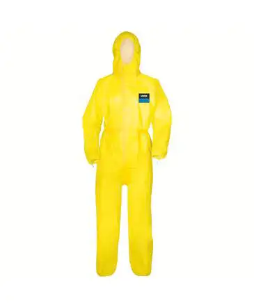 Tuta protettiva monouso uvex, 3B chem classic, Cat. III, tipo 3B, 4B, 5B, giallo, taglia L