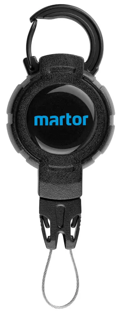 MARTOR TOOL RETRACTOR, con grande moschettone e spago in Kevlar estraibile