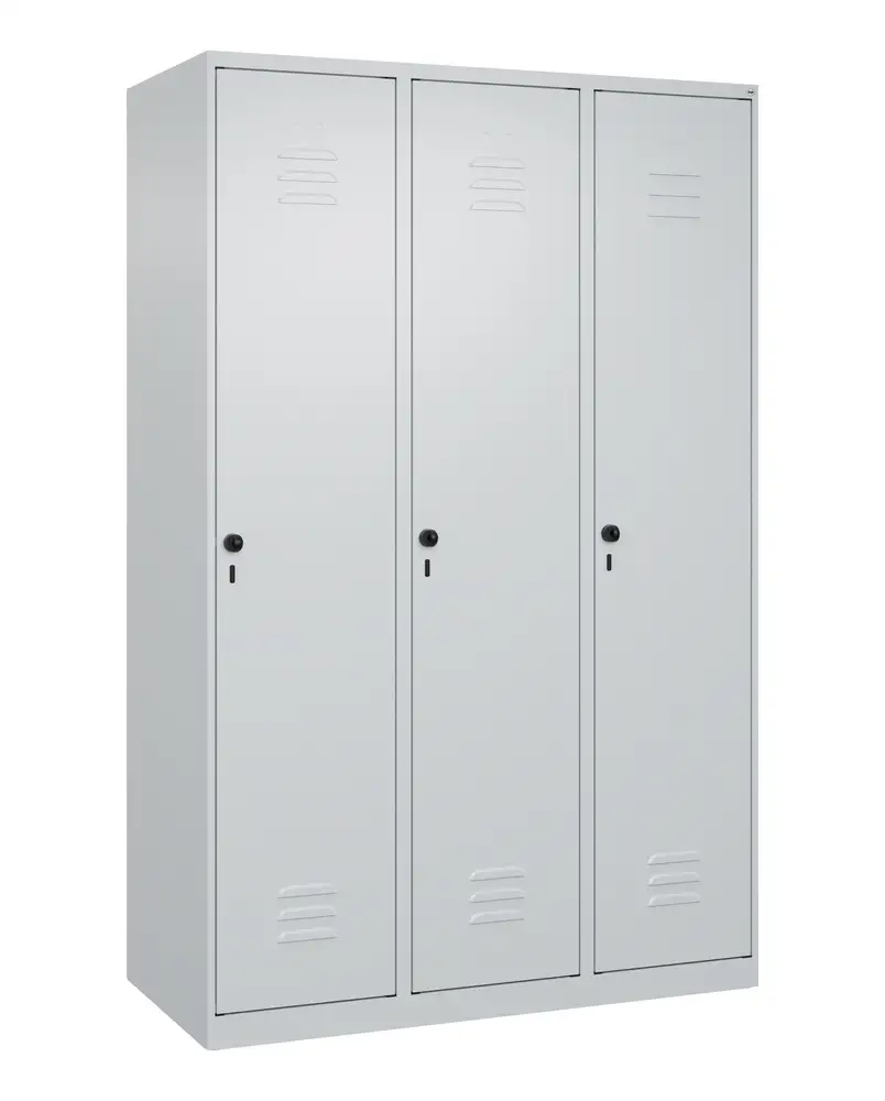 Armadietto spogliatoio Cabo C+P, 3 scomparti, 1200x500x1850mm, grigio, a pavimento