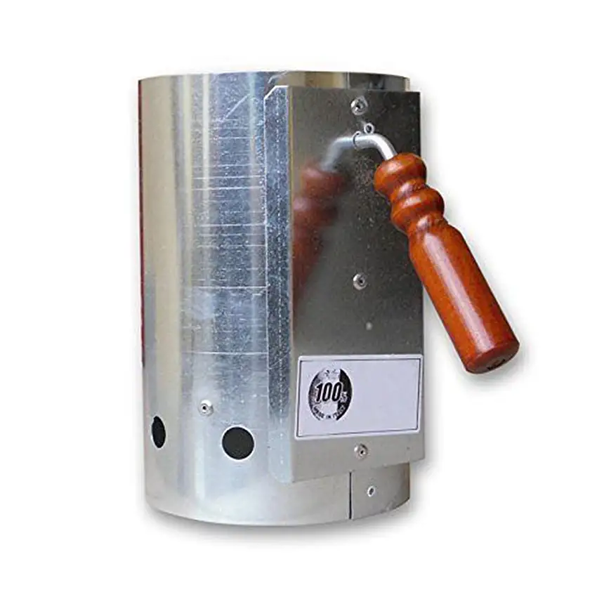 Accendi carboni e bricchetti per barbecue ravviva fiamma con manico di protezione h 30 cm