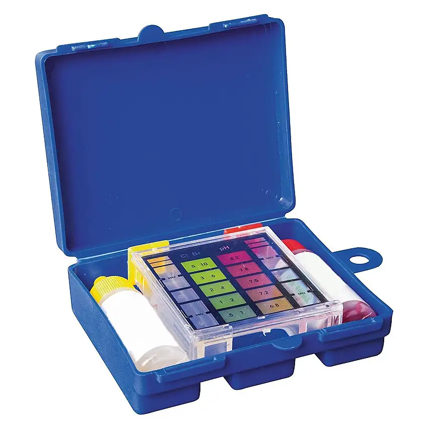 Kit completo per analisi piscina test con reagente liquido per ph e cloro
