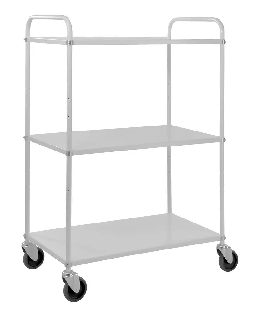 Carrello a ripiani Kongamek, durevole, con 3 ripiani in metallo, 250 kg, 980x585x1445 mm, con freno