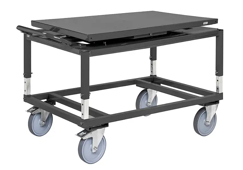 Carrello Kongamek per pallet, con piatto girevole orientabile, 1338 x 810 x 807 mm
