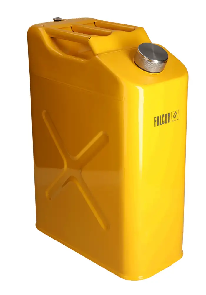 Tanica di sicur. FALCON in acciaio, verniciata, omologazione per trasporto, guarnizione EPDM, 20 l.