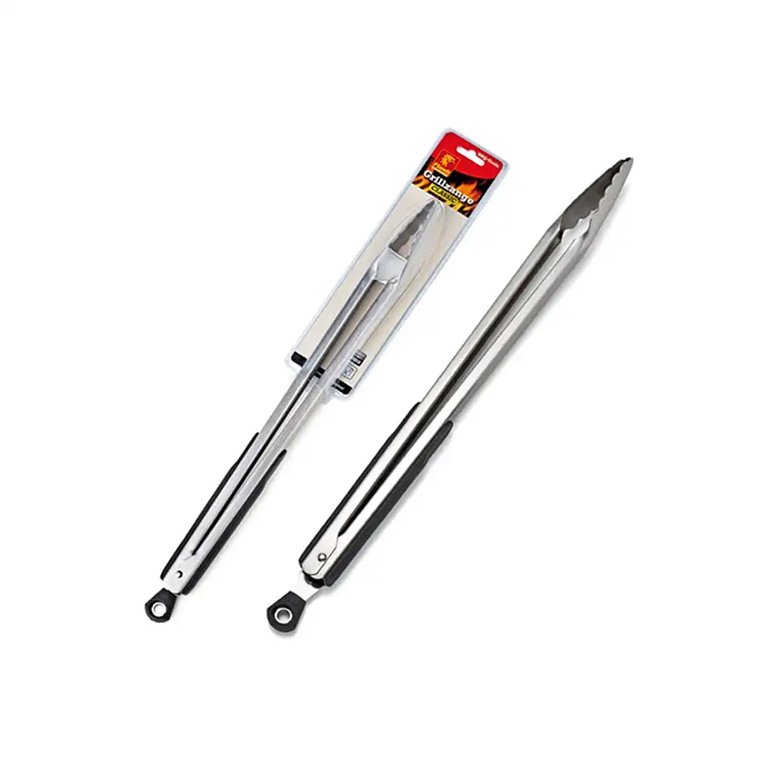 Pinze da barbecue e cucina in acciaio Inox 45 cm BBQ per griglia e arrosto