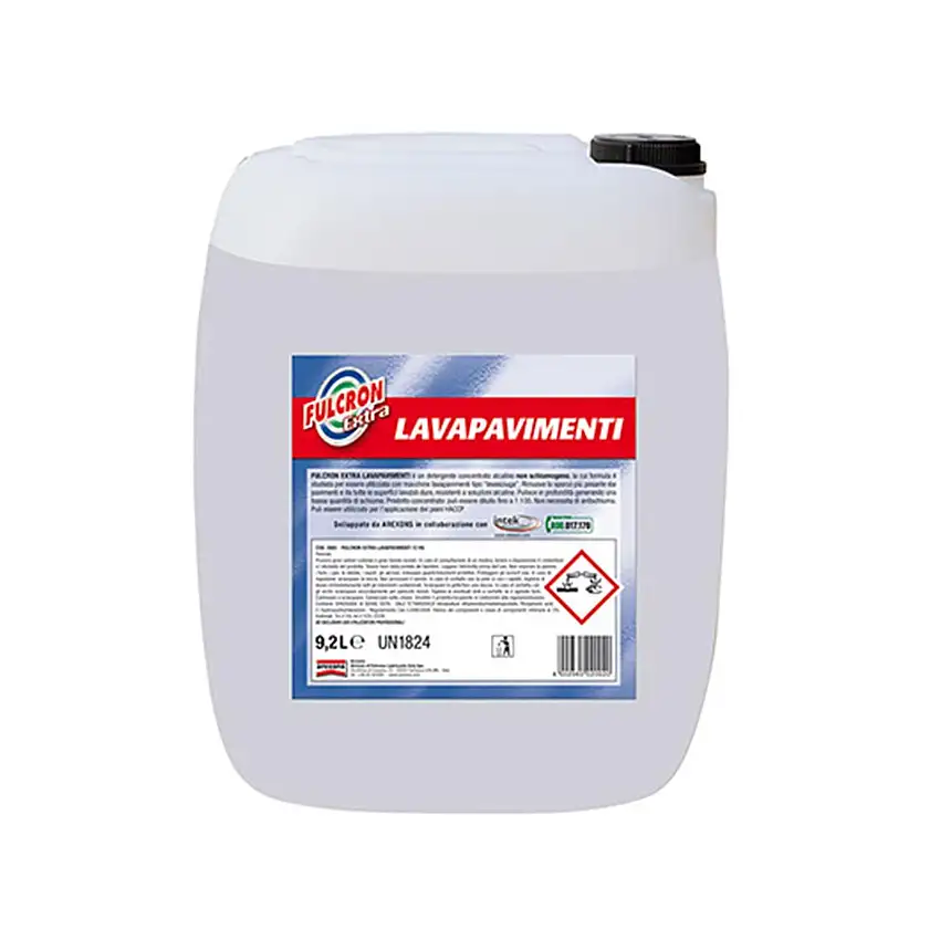 Sgrassatore concentrato lavapavimenti "Fulcron Extra" detergente haccp industriale, civile e domestico 4,6 lt