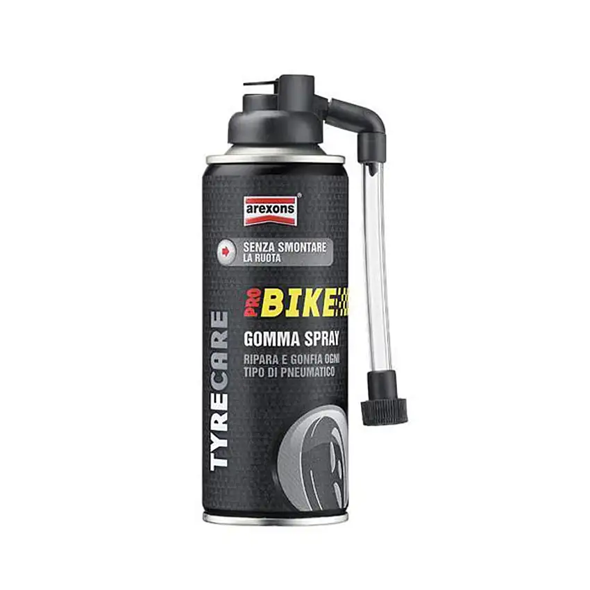 Gomma spray 300 ml riparatore gomme moto pneumatici ripara e gonfia ruota buco ruote maxi scooter