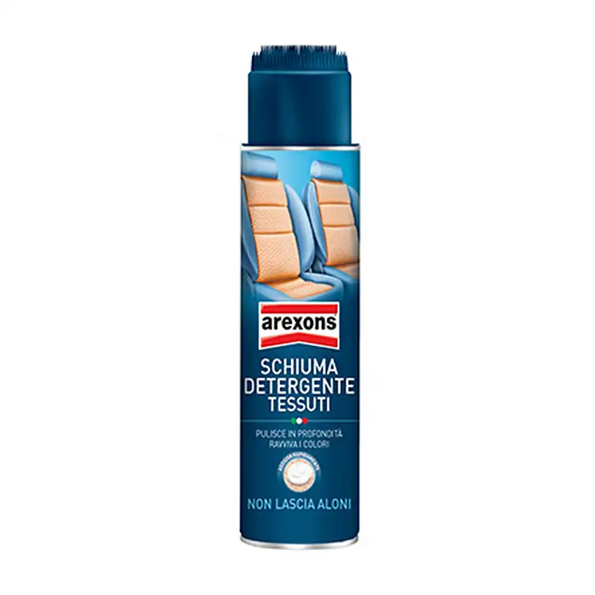 Schiuma detergente smacchia tessuti moquette auto macchina interni spazzola inclusa