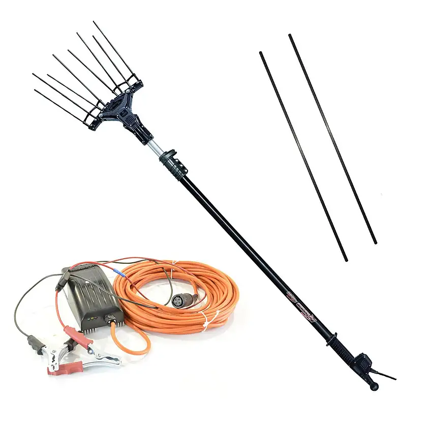 Abbacchiatore elettrico "Karbonium Evo AL300" centralina 12-33V con asta telescopica raccolta olive