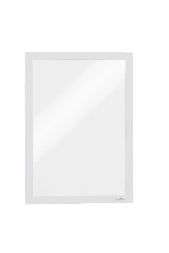 Cornice espositiva Durable DURAFRAME®, DIN A4, autoadesiva, bianca, confezione = 2 pezzi