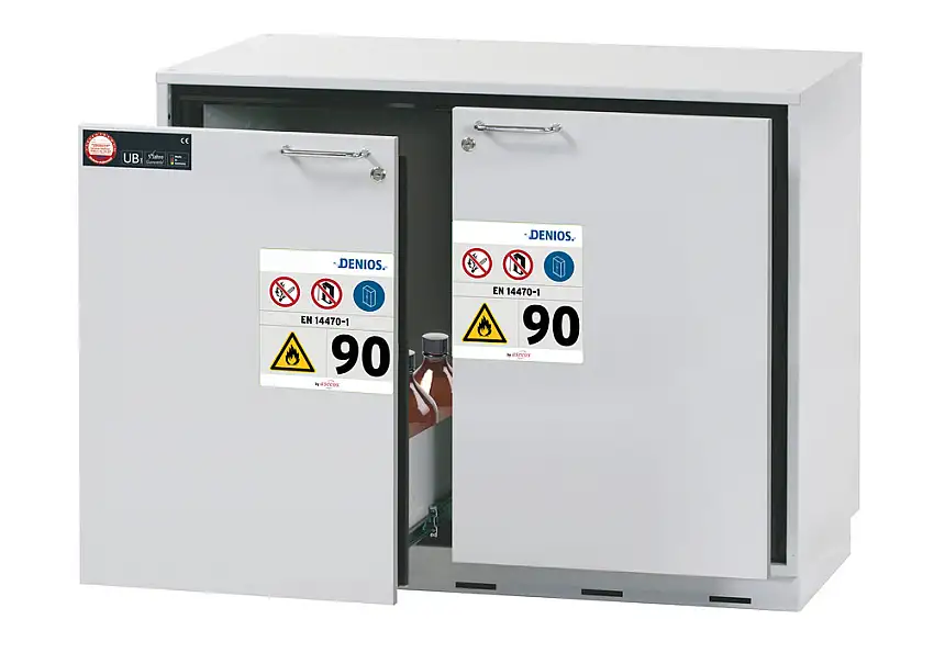 Armadio antincendio sottobanco asecos, grigio_GU 110_2, altezza 800 mm