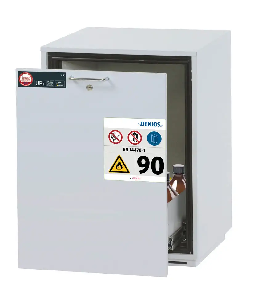 Armadio antincendio sottobanco asecos, grigio_GU 60-1, altezza 800 mm