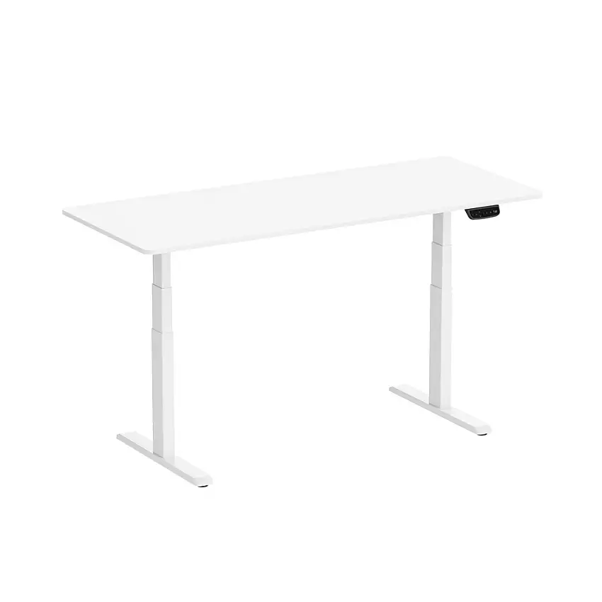 Scrivania regolabile in altezza, elettrica, acciaio/DBS, 1800 x 750 mm, bianca/bianca