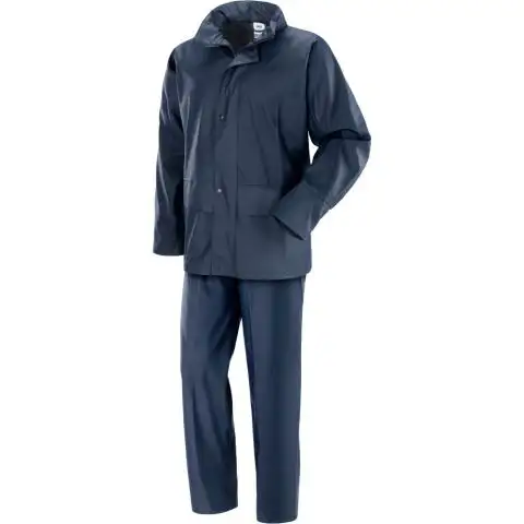 Impermeabile completo "Iguazu" in PVC/PU con supporto 100% poliestere, giacca e pantaloni traspiranti