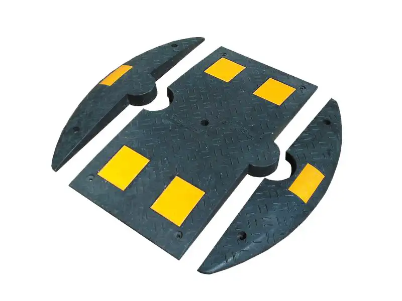 Dosso rallentatore, elemento centrale in gomma, 800 x 400 x 50 mm