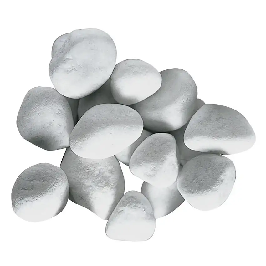 Ciottoli marmo bianco Carrara, sassi decorativi per giardini, sacco da 25 kg