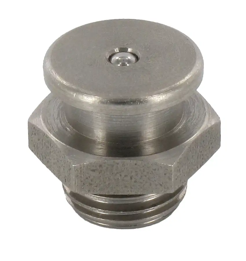 Nipplo di lubrificazione a testa piatta, tipo M1, M 6 x 1, sacco da 10 pezzi